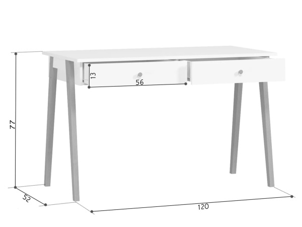 Стол письменный HEDA BIU2S