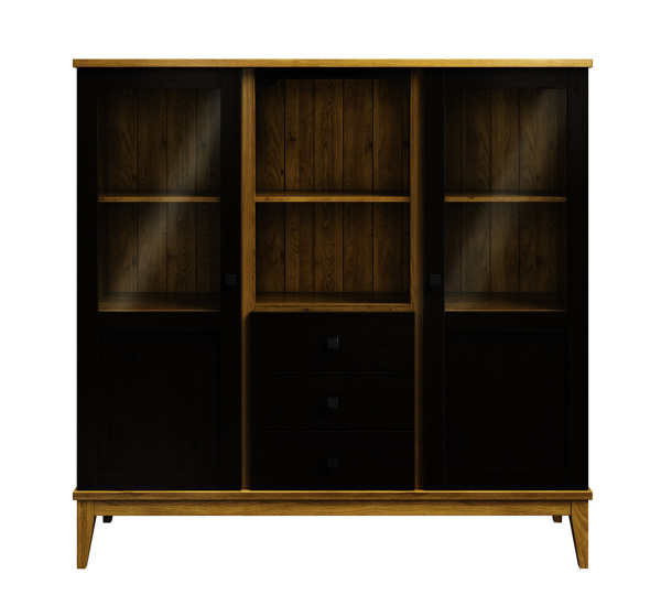 Шкаф для посуды Бон Вояж 203-150 (Антик 24/колониал(ФК))