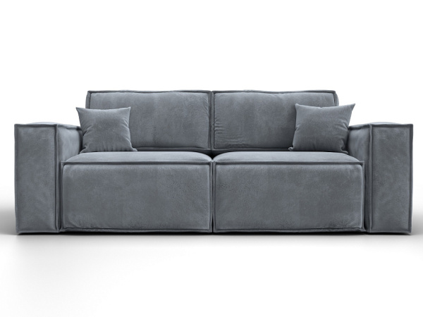 Диван прямой Лига-081 НПБ Велюр (TOWER 10 серый)