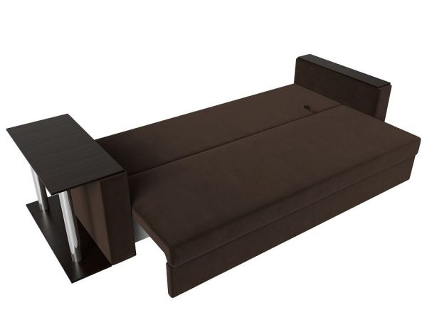 Диван прямой Атланта со столом слева Микровельвет