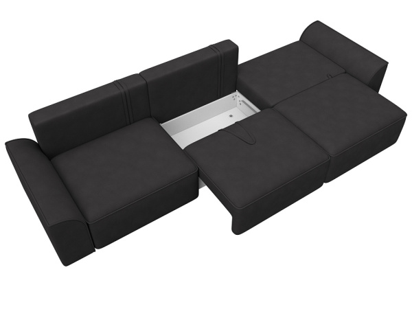 Диван прямой Лига-048 НПБ Лонг Замша