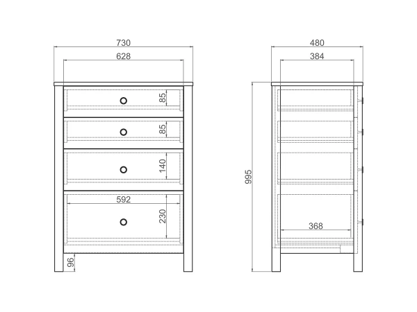 Высокий комод Bergen home BG080