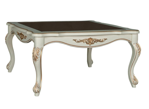 Стол журнальный Алези П1.350.0.44 (П354.08) (Слоновая кость с золочением)