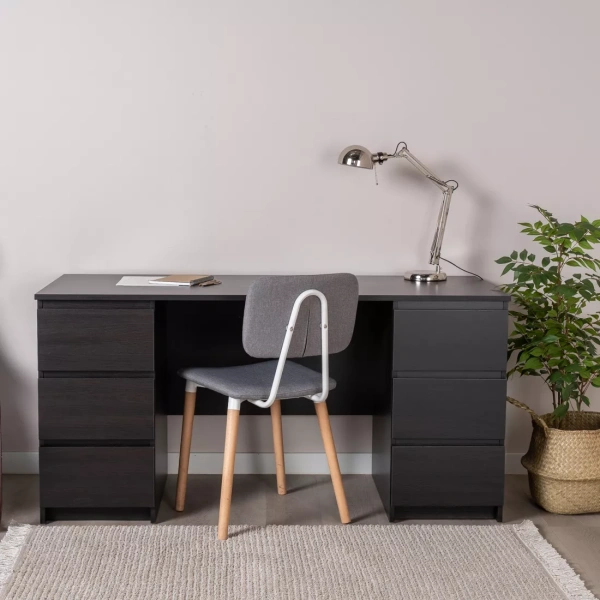 Стол КАСТОР письменный двухтумбовый с шестью ящиками