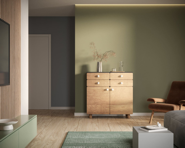 Комод большой с ящиками и дверками Split SP19