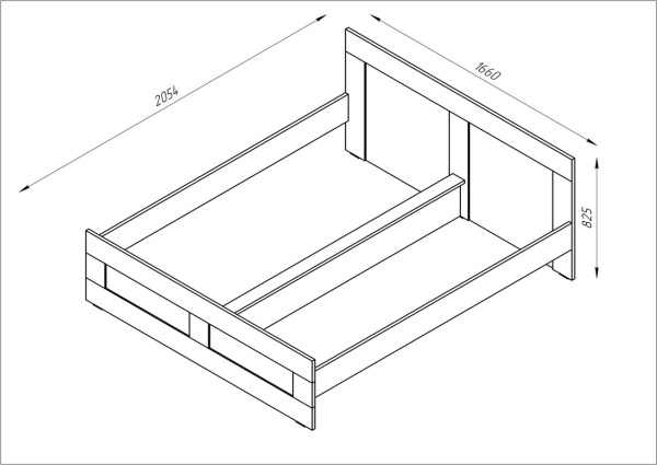 Кровать СИРИУС двухспальная 160х200