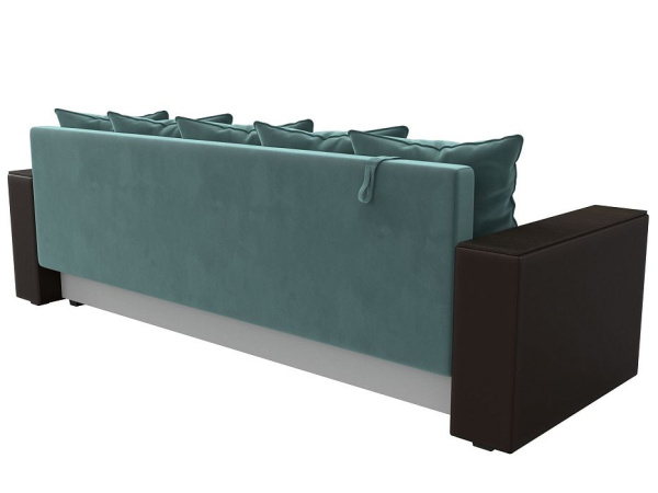 Диван прямой Дубай Лайт полки справа Велюр\Экокожа