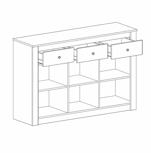 Тумба 3 дв. 3 ящ.Даллас