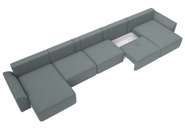 Диван П-образный Лига-048 НПБ МегаЛонг Рогожка