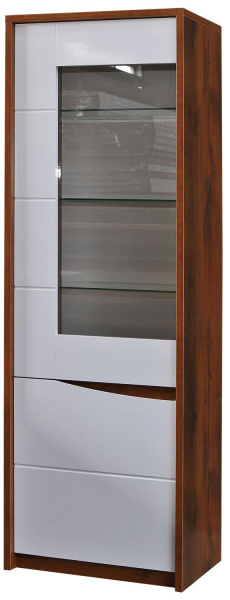 Шкаф Монако П6.528.0.01-01 (Дуб Саттер+Белый глянец)