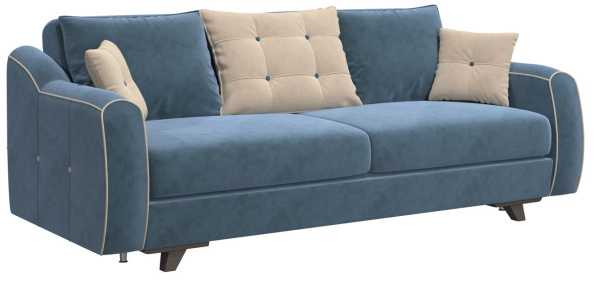 Диван-кровать Орди-1 (СТАНДАРТ, 2 ВАРИАНТ джинс, бежевый)