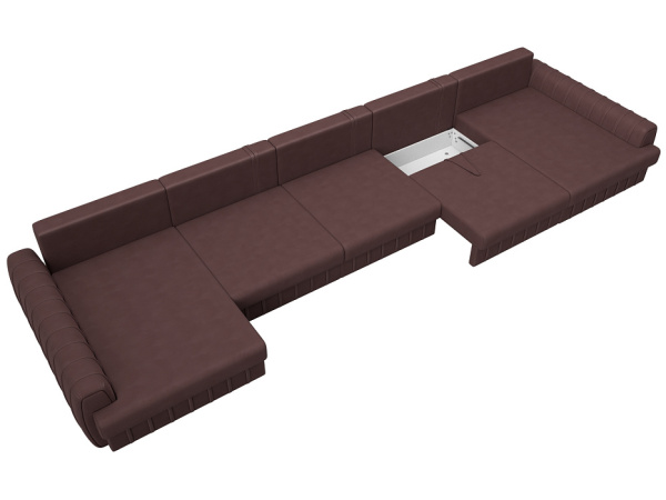 Диван П-образный Лига-057 НПБ МегаЛонг Замша