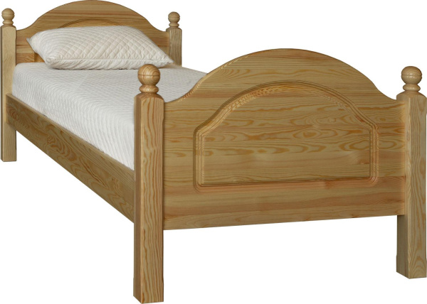 Кровать одинарная 1-09 Лотос БМ2.701.1.11 (Сосна натуральная 900*2000)