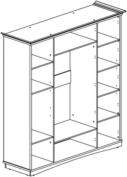 Шкаф для одежды 4д Турин П7.036.1.77-01 (П036.77)