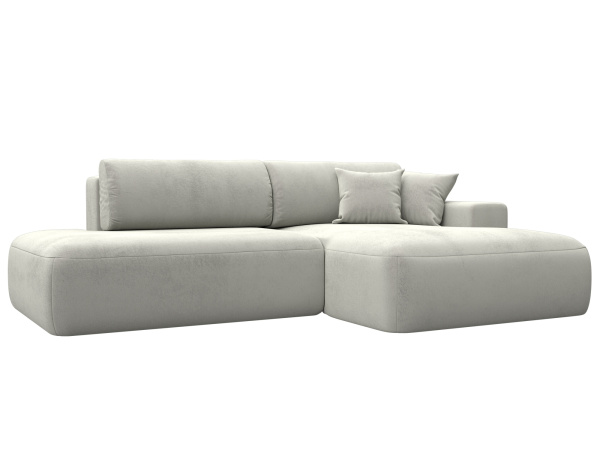 Диван угловой Лига-036 НПБ Модерн правый угол Велюр (TOWER 01 молочный)