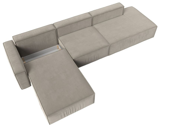 Диван угловой Прага модерн лонг левый угол Микровельвет