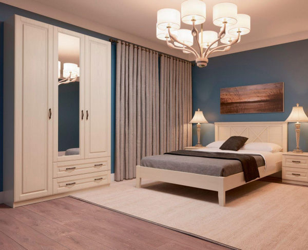 Шкаф распашной Кантри ШР-3 с зеркалом