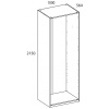 Корпус шкафа TETRA 100/215/56