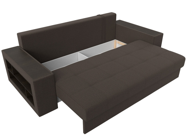 Диван прямой Дубай полки слева Рогожка