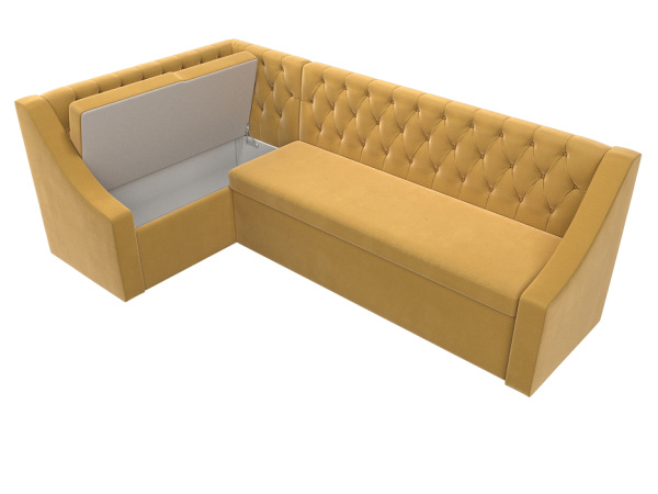 Диван кухонный угловой Мерлин левый угол Микровельвет