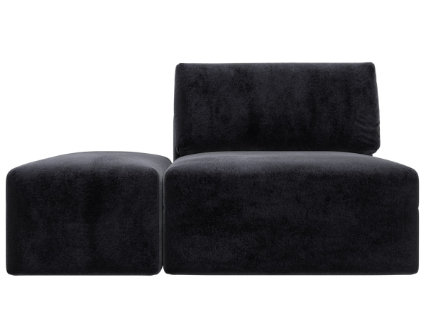 Модули диван и пуф Лига-060 НПБ Велюр (TOWER 11 темно-серый)