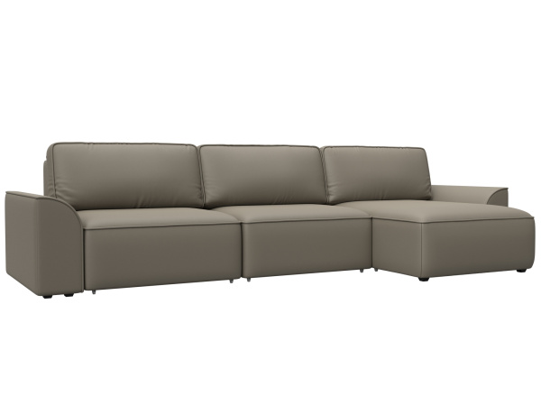 Диван угловой Лига-048 НПБ лонг Экокожа (GRIFON 04 бежевый)