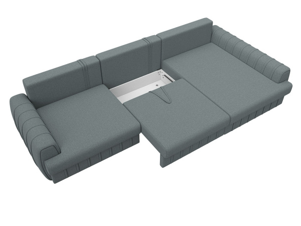 Диван угловой Лига-057 НПБ Лонг угол правый Рогожка