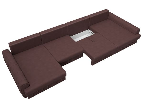 Диван П-образный Лига-057 НПБ Лонг Замша