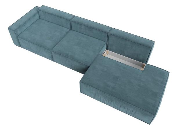 Диван прямой Прага Модерн Лонг подлокотник слева Велюр