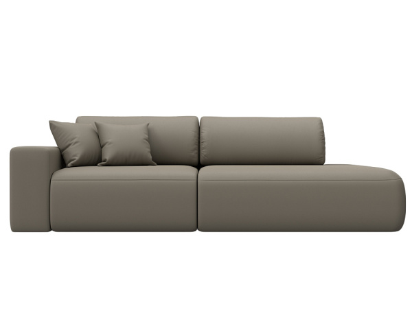 Диван прямой Лига-036 НПБ Модерн подлокотник слева Экокожа (GRIFON 04 бежевый)