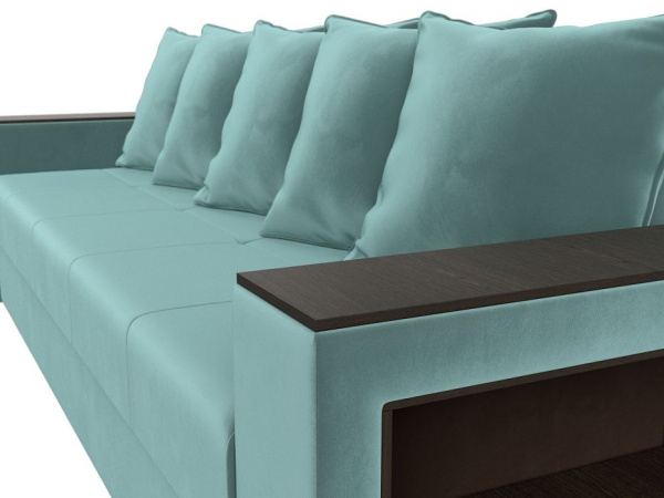 Диван прямой Дубай Лайт полки справа Велюр