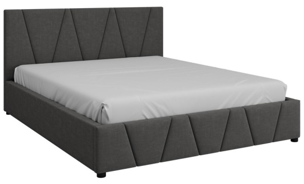 Кровать двуспальная Вендетта (СТАНДАРТ, 6 ВАРИАНТ антрацит Без подъемного механизма 1600х2000)