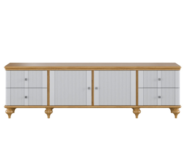 Тумба ТВ Рандеву 24 (Белый лак/Антик 24)