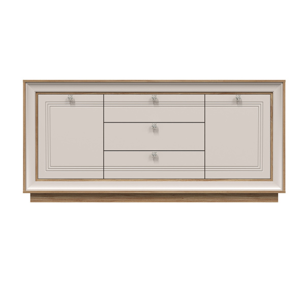 Комодино 1800 Прато (Вяз швейцарский светлый/ Газания матовая)