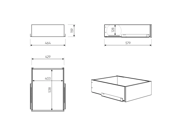 Ящик МАКС выдвижной в однодверный шкаф