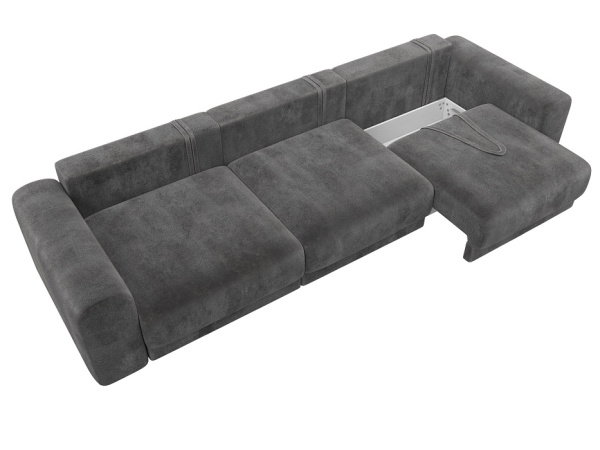 Диван прямой Лига-056 НПБ Лонг Велюр