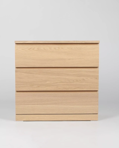 Комод Варма 3 с тремя ящиками, Дуб белёный