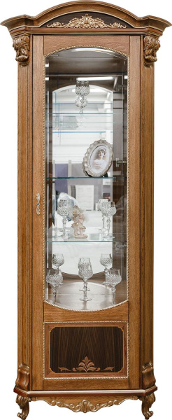 Шкаф-витрина Альба П4.485.0.08 (П485.08) (Палисандр с золочением)
