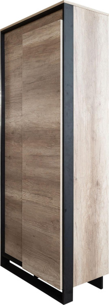 Шкаф Каньон Лофт П3.0561.0.19/39 (Цвет Дуб Каньон+чёрный, Модель без подсветки)