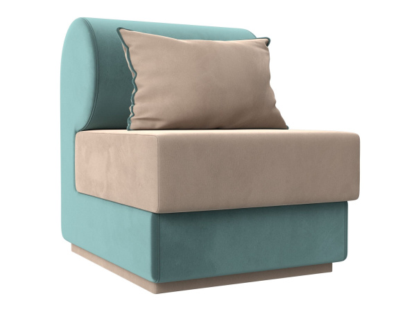 Кресло Кипр Велюр (Бежевый\Бирюзовый)