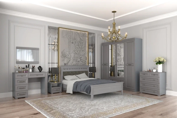 Кровать двуспальная Грация Стразы