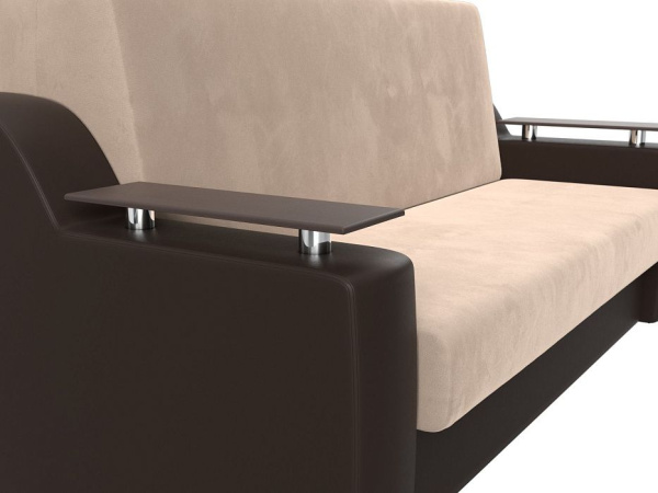 Диван прямой аккордеон Сенатор 140 Велюр\Экокожа