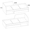 Кровать ДЖАЗ 90