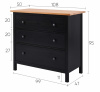 Комод 3 ящика Кымор Hemnes