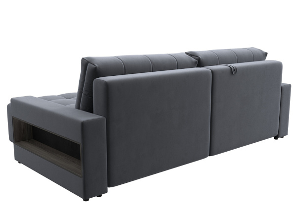 Диван угловой с полками Лига-053 НПБ Велюр