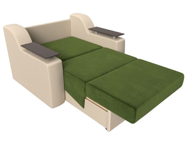 Диван прямой аккордеон Сенатор 100 Микровельвет\Экокожа