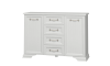 Комод Грация 4 ящика 2 двери (4 ЯЩИКА-2 ДВЕРИ,ЛДСП/МДФ (рамка) цвет Белый (ГОСТИНАЯ))