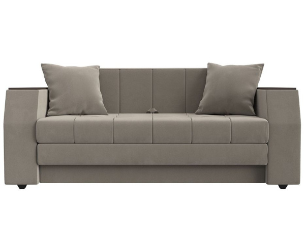 Диван прямой Атлант мини Микровельвет (Бежевый)