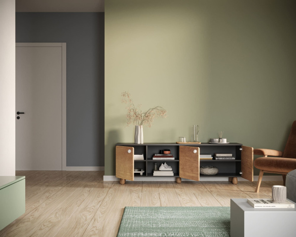 Комод низкий с тремя дверками Split SP05