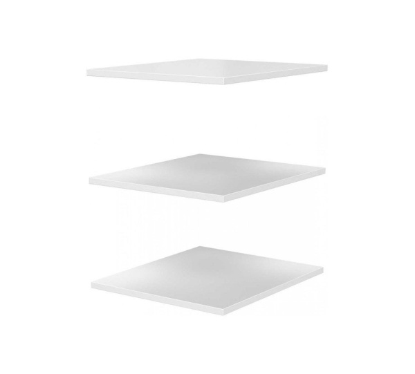 Комплект полок ЛДСП на шкаф с витриной однодверный Грация (КОМПЛЕКТ ПОЛОК ЛДСП,420мм.,цвет Белый, (ГОСТИНАЯ))